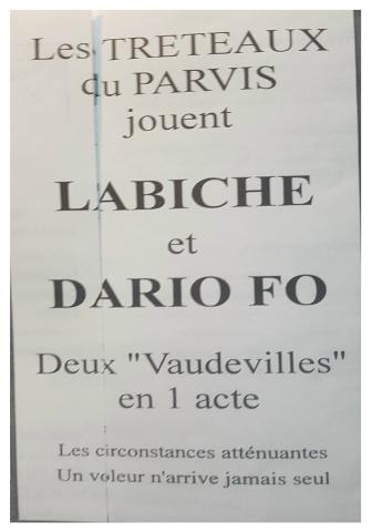 AFFICHE Vaudevilles